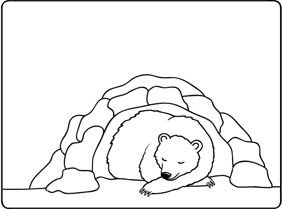 przygotowanie zwierząt do zimy - zwierzęta zimą - kolorowanka 42.GIF