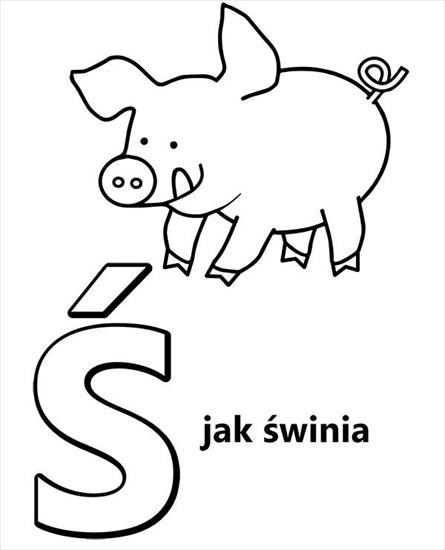Kolorowanki dla dzieci - alfabet-s-jak-swinia.jpg